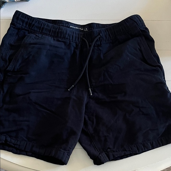 Abercrombie & Fitch Navy Drawstring Shorts - Picture 1 of 3